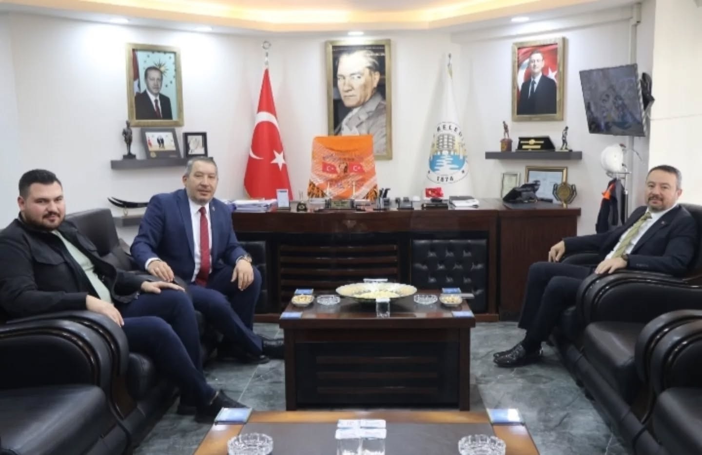 Sandkl Belediye Bakan Adnan ztadan Dinar Belediye Bakan Veysel Topuya Ziyaret